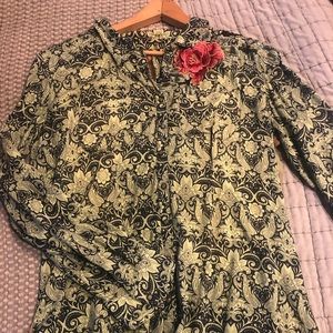 Hi-Lo Blouse with embroidery.